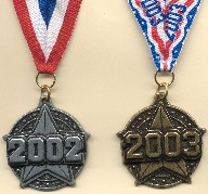 Rocket Derby medals (click to enlarge)
